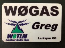 W0TLM Name Tag